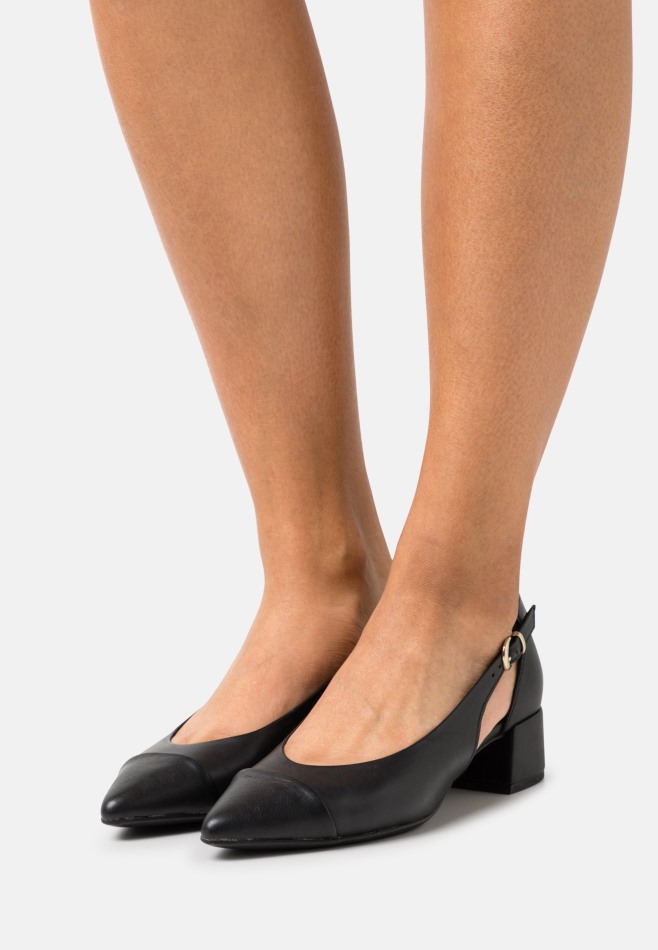 Gabor Noir | Cuir Exclusif - Talons Classiques